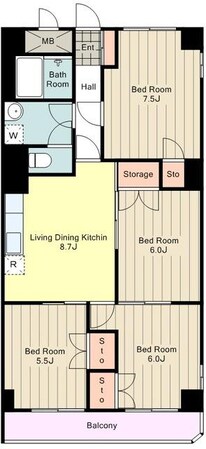 パレ・ドール西八王子の物件間取画像